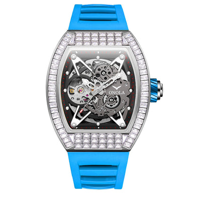 Reloj Automático Mecánico para Hombre con Correa de Silicona y Resistencia al Agua - Image 4