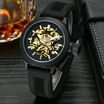 Reloj Automático de Acero Hueco para Hombre - Elegancia Empresarial con Esfera Luminosa - Image 4