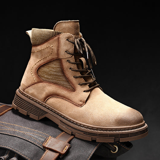 Botas Martin de Cuero para Hombre - Estilo Británico Versátil Otoño Invierno - Image 4