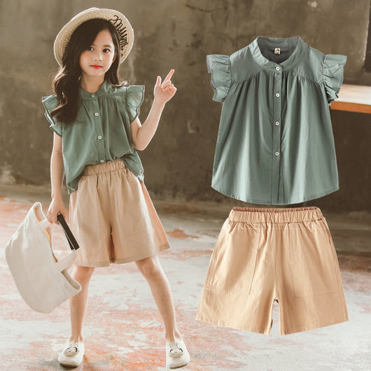 Camisa Ejecutiva con Mangas Cortas y Detalles en Madera - Image 3