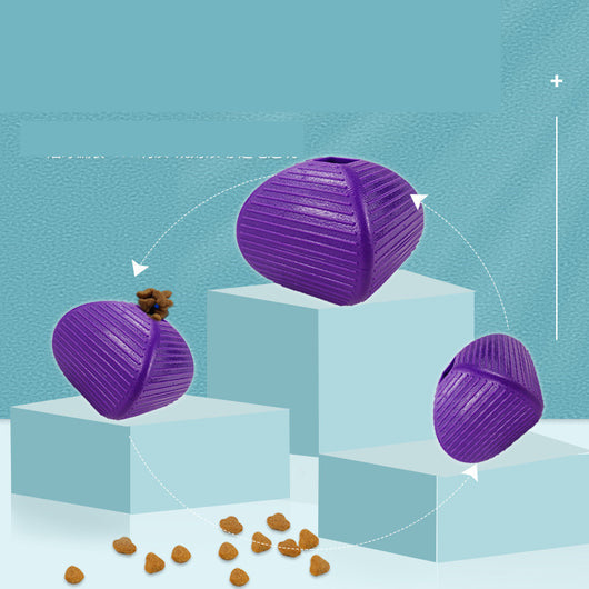 Purple TPR pet chew toy with ridged texture, designed for interactive play and teeth grinding for dogs. - Image 9