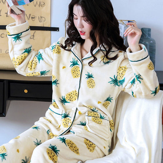 Pijama Térmico de Franela para Mujer - Manga Larga Gruesa - Image 10