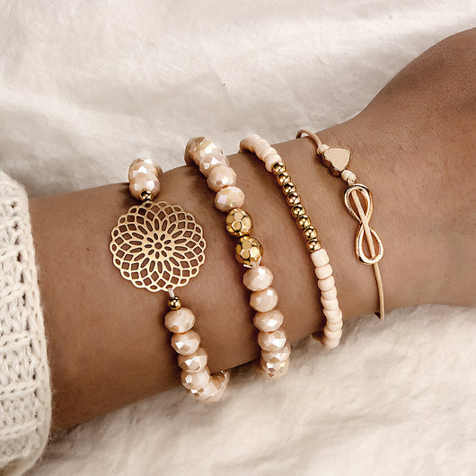 Pulsera de cuentas con lazo floral - Image 14