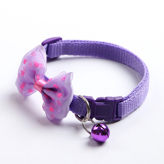 Collar Ajustable para Gato con Moño y Campana de Nylon - Image 18
