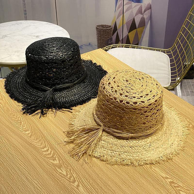 Sombrero de Paja Calado para Mujer - Gorro Playero Transpirable - Image 4