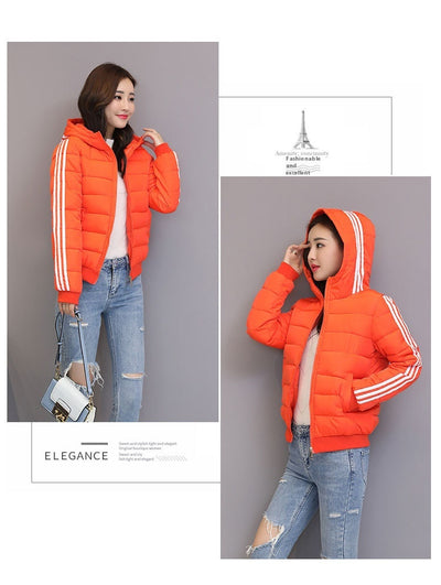 Chaqueta de Algodón Corta con Capucha - Abrigo Slim Fit para Invierno - Image 40