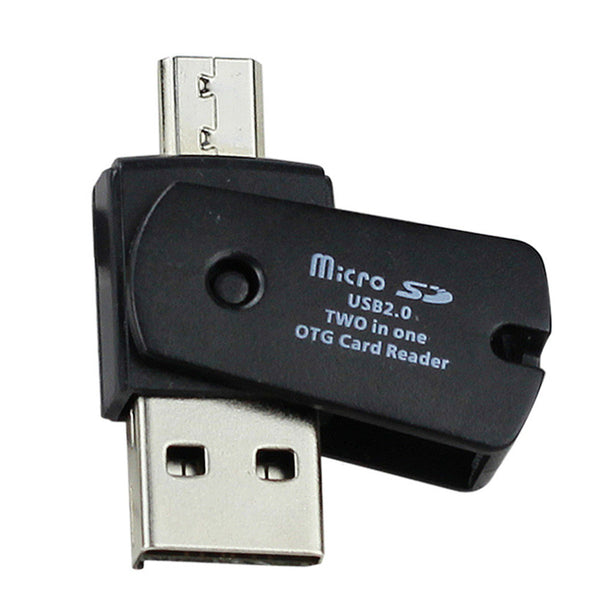 Lector de Tarjetas TF USB 2.0 Giratorio 2 en 1 con OTG para Android