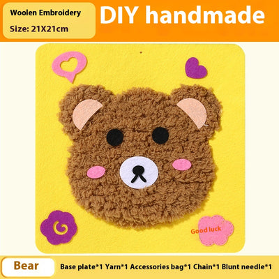 Kit de Bordado Infantil con Animales de Dibujos Animados - Juguete Educativo DIY para Jardín - Image 11