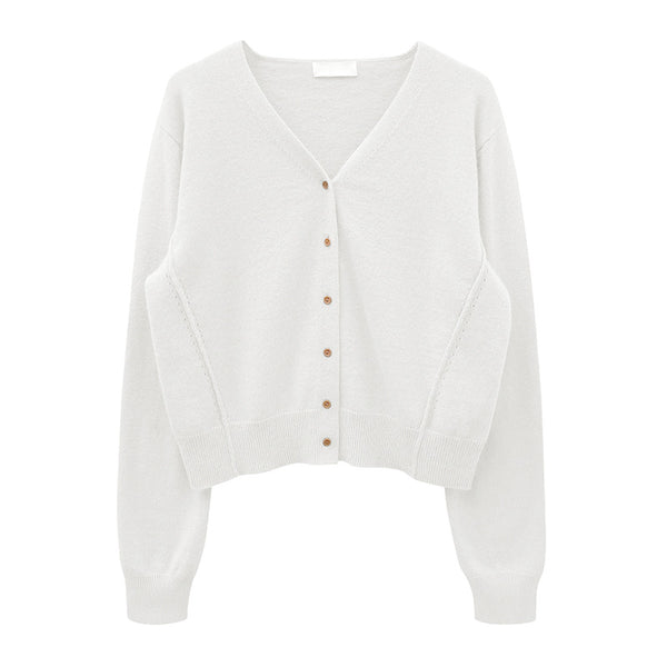 Cardigan Tejido V-neck Versátil para Mujer - Image 5