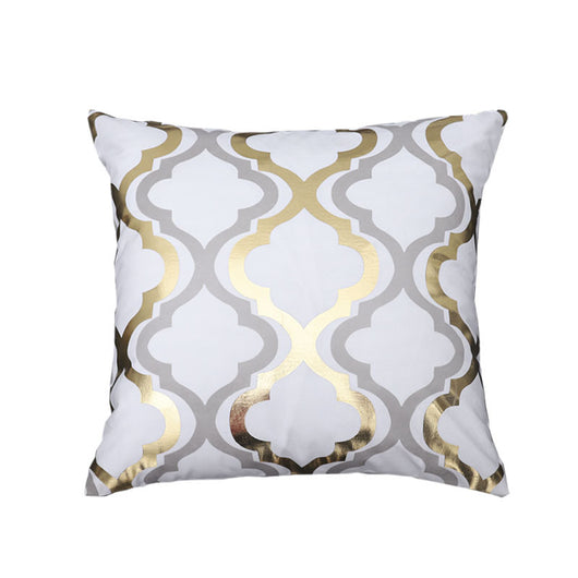 Funda de Almohada Piña Dorada Geométrica - Diseño Minimalista Moderno - Image 4