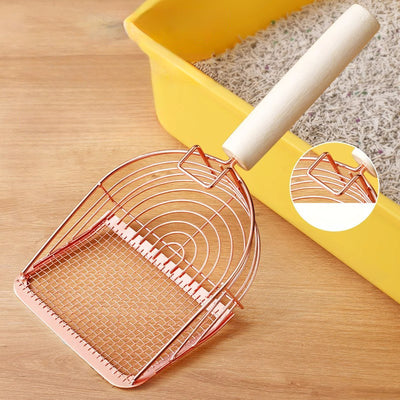 Pala para Arena de Gatos con Mango Ergonómico - Acero Inoxidable Premium