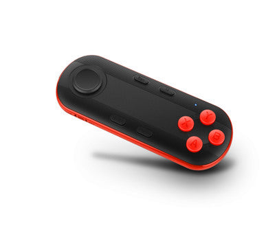 Black and red casual Bluetooth mobile gamepad remote control with an analog stick and four action buttons. - Image 4