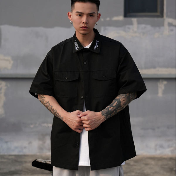 Camisa de Trabajo Rap Style con Bordado Exclusivo para Hombre
