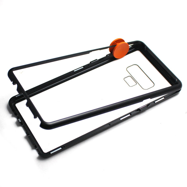 Funda Protectora de Vidrio Templado con Marco Metálico Magnético