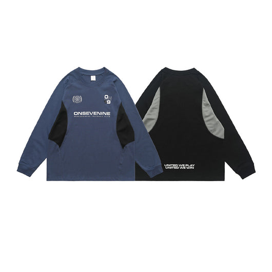 Camiseta Raglan Manga Larga con Costuras Retro para Hombre - Abrigo Otoño Invierno - Image 5