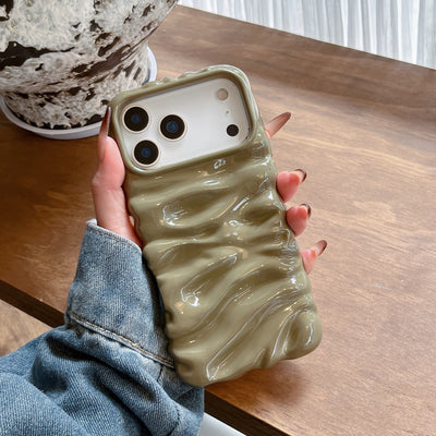Funda Plisada 3D con Patrón Crema para Carcasas Lisas - Image 5