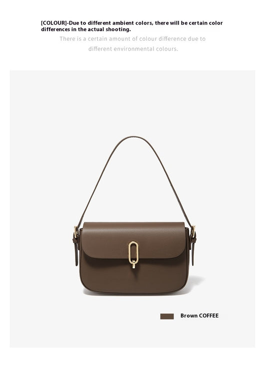 Bolsa Mensajero de Cuero Genuino Piel Vacuna Compartimentos Dobles - Image 7