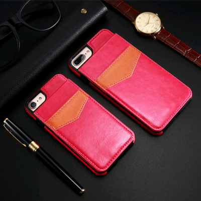 Funda iPhone X con Soporte y Cartera de Cuero Patrón Crazy Horse - Image 11