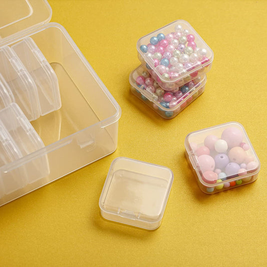 Juego de Cajas de Joyería Transparentes con Tapa Abatible