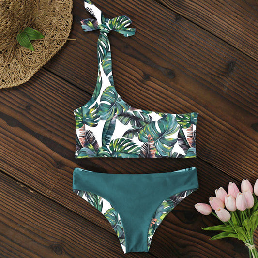 Bikini Asimétrico de Talle Bajo Sexy para Mujer