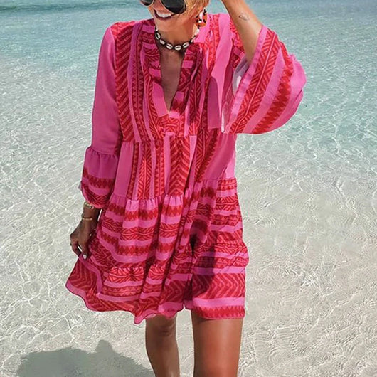 Vestido Estampado Suelto Estilo Europeo - Image 16