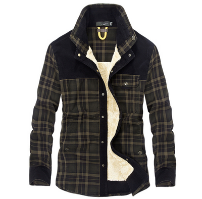 Chaqueta de Invierno para Hombre Acolchada Térmica Algodón Puro a Cuadros - Image 8