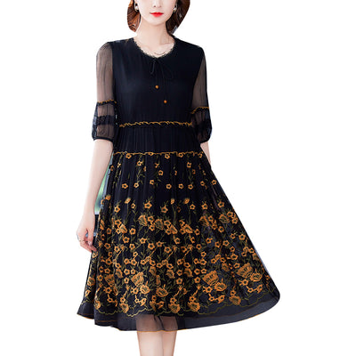 Vestido de Seda Pesada Hangzhou Verano - Elegancia Premium para Mujer - Image 6