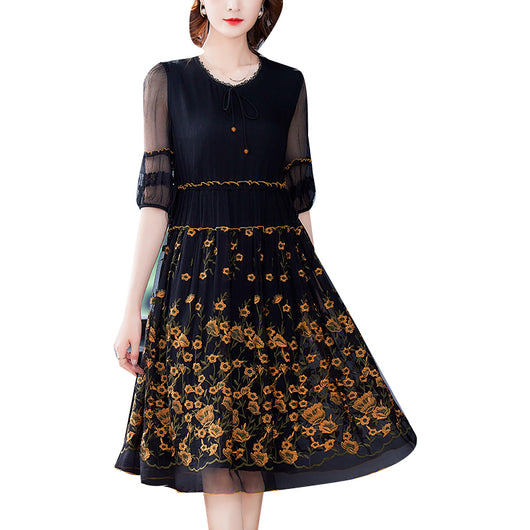 Vestido de Seda Pesada Hangzhou Verano - Elegancia Premium para Mujer - Image 6