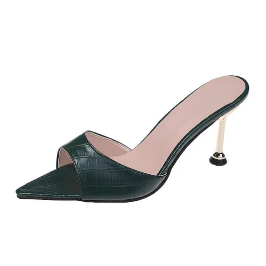 Sandalias de Tacón Alto con Punta Afilada y Patrón Serpiente para Mujer - Image 5