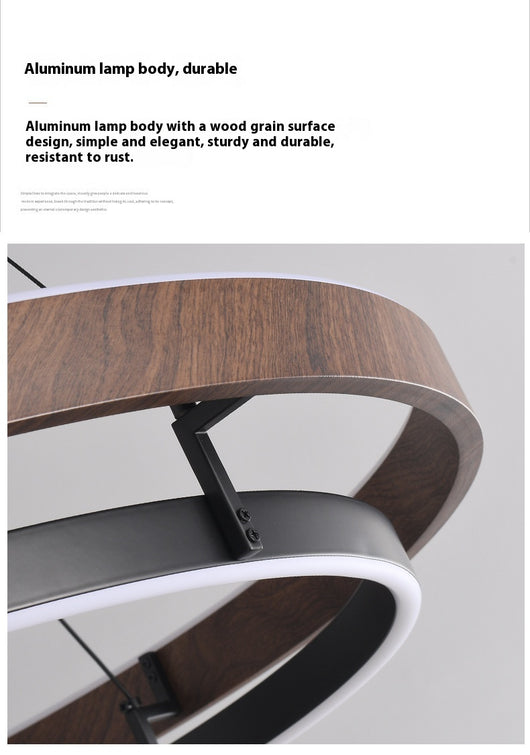 Lámpara de Techo Minimalista Moderna con Acabado Madera Italiana - Image 8