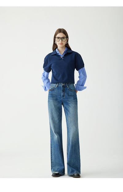 Jeans Rectos Cintura Alta Mujer Otoño Stretch - Image 11