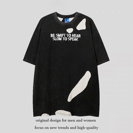 Playera Bicolor Manga Corta Unisex con Contraste