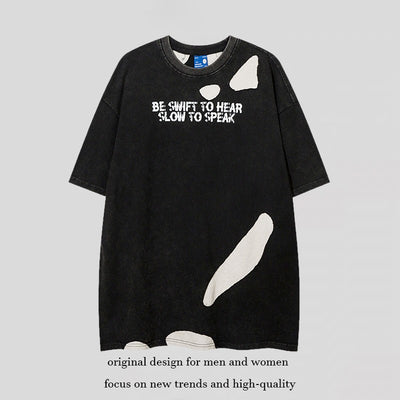 Playera Bicolor Manga Corta Unisex con Contraste