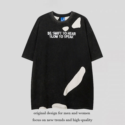 Playera Bicolor Manga Corta Unisex con Contraste