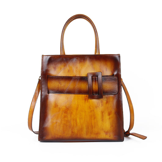 Bolso Bandolera de Cuero Genuino Estilo Chino Grande Capacidad - Image 16