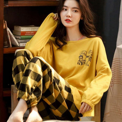 Pijama Largo Mujer Primavera Otoño Manga Larga Cómodo - Image 8