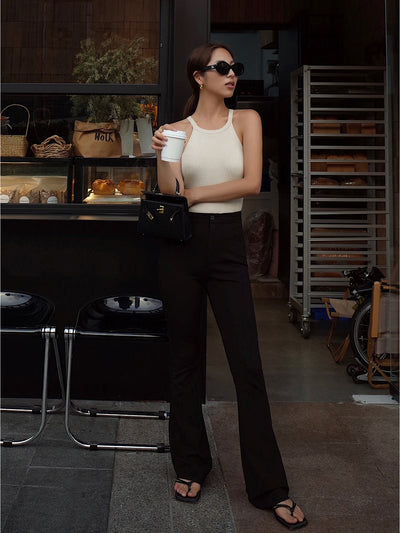 Pantalones Casuales Cintura Alta Slim para Mujer - Image 8