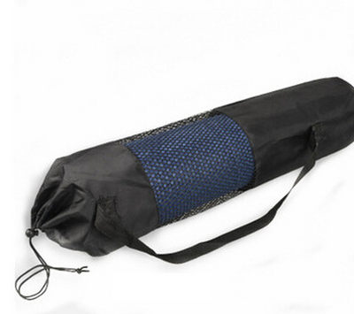 Bolsa de Yoga Mesh Negra Portátil con Correa Ajustable