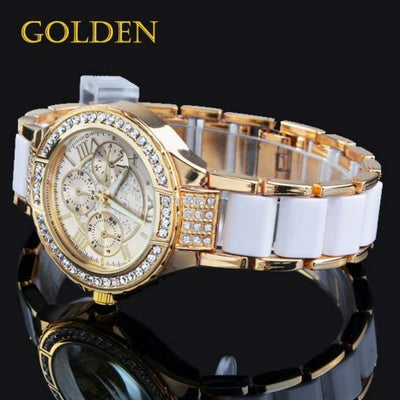 Reloj de Mujer Geneva Acero Diamantado con Correa de Aleación - Cuarzo Fashion - Image 3