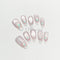 Uñas Postizas Ovaladas Cat Eye Fluorescentes Transparentes Personalizables