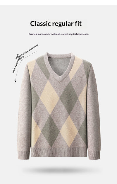 Suéter Casual de Cuello en V para Hombre - Tejido Premium - Image 14