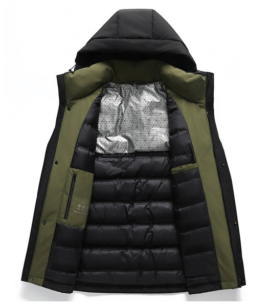 Chaqueta Impermeable con Capucha de Plumón de Pato Blanco - Image 16