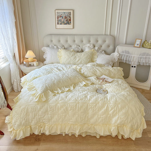Juego de Cama Algodón Lavado Corazón Romántico - 4 Piezas - Image 7