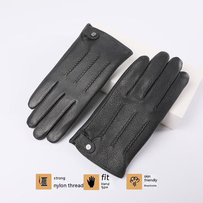Guantes de Cuero Genuino Forrados en Polar - Image 5