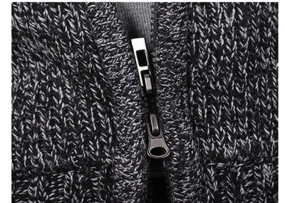Cardigan con Capucha Coreano Slim Fit en Punto - Image 10
