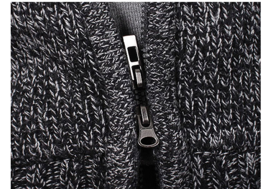 Cardigan con Capucha Coreano Slim Fit en Punto - Image 10
