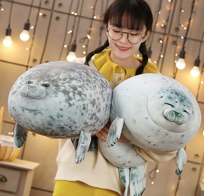 Peluche Foca Grande con Diseño Acuario - Image 16
