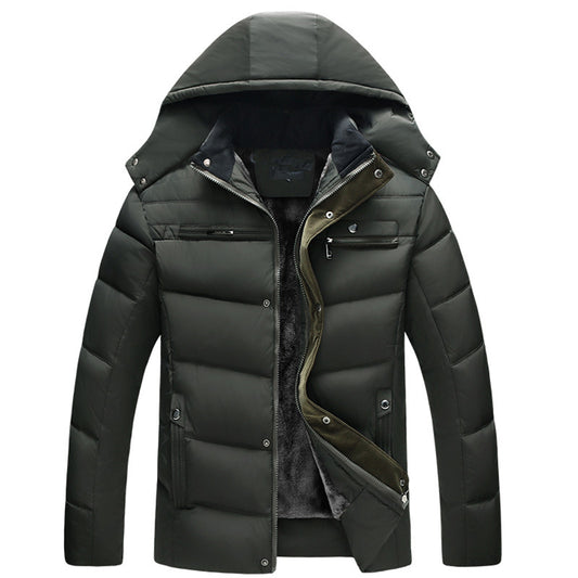 Chaqueta de Plumas con Capucha para Hombre, Corte Slim - Image 2