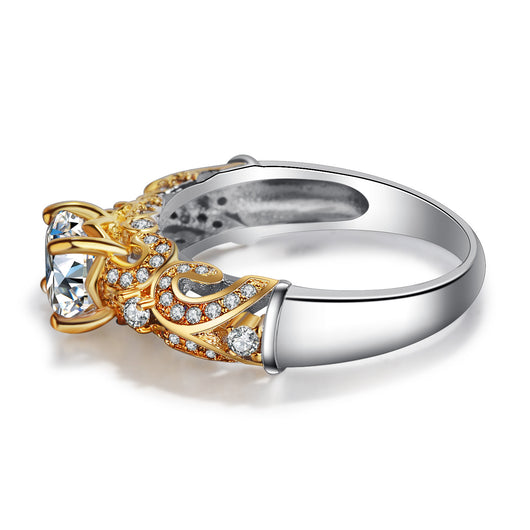 Anillo de Diamante Simulado con Engaste de Cuatro Garras - Image 8