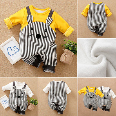 Pijama Enterizo de Algodón Cálido con Diseño Infantil para Otoño - Image 9
